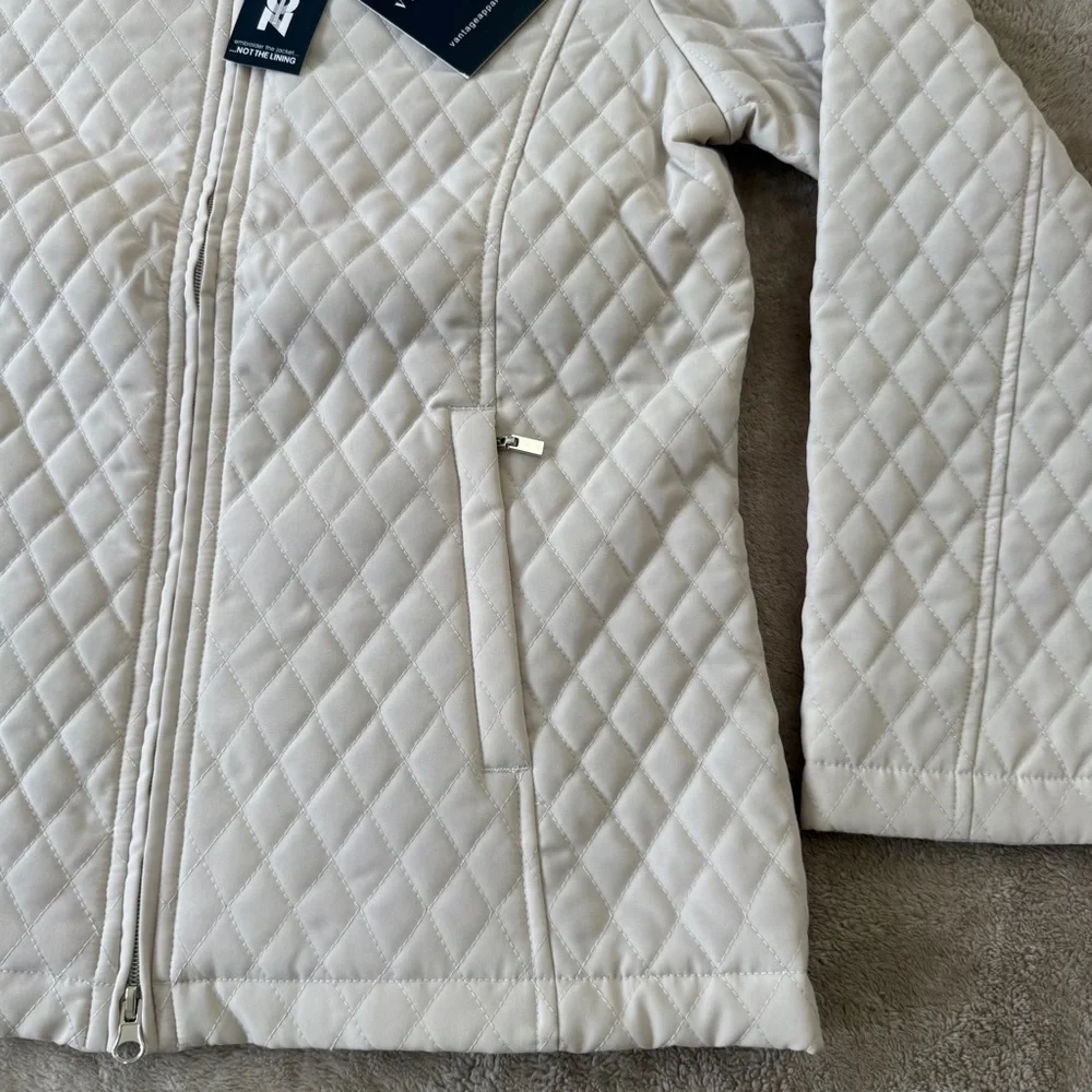 NWT Women’s Quilted Cream Jacket Size S - Picture 4 of 11
